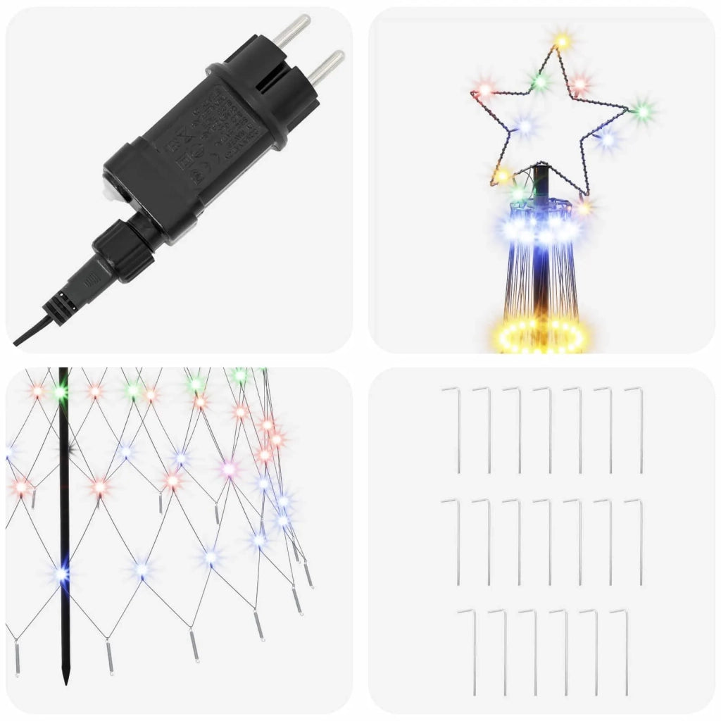 Albero di Natale LED EKENAS 300 cm 350 LED Multicolore Ferro 42053604