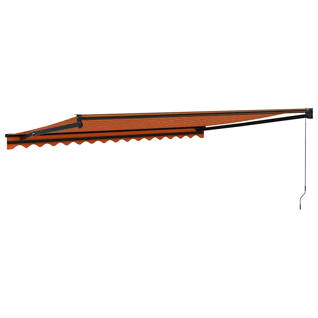 Tenda Retrattile Arancione Marrone 4,5x3 m Tessuto e Alluminio 3154469