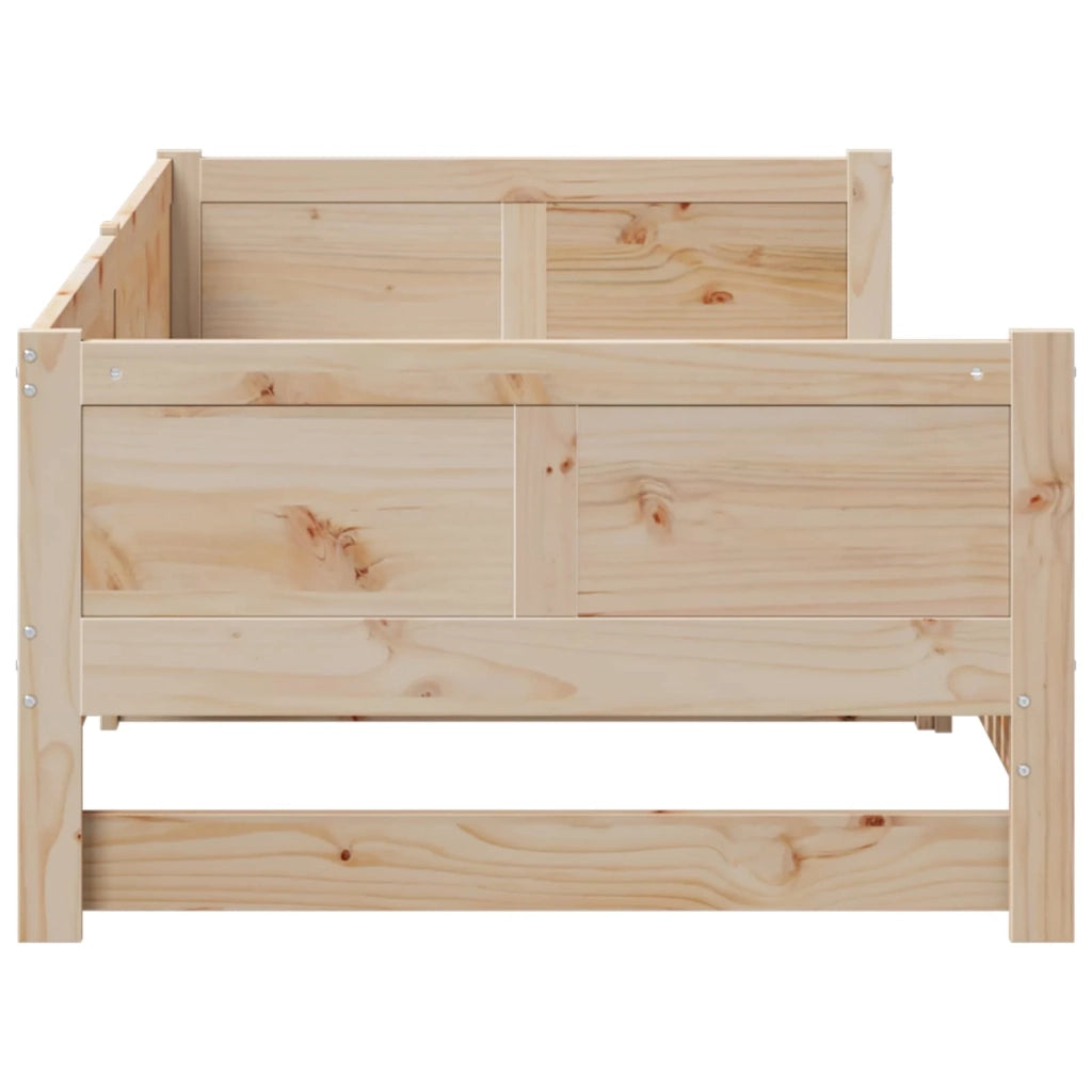 Letto Giorno Estraibile Naturale 180 x 200 cm Pino massello 8004795