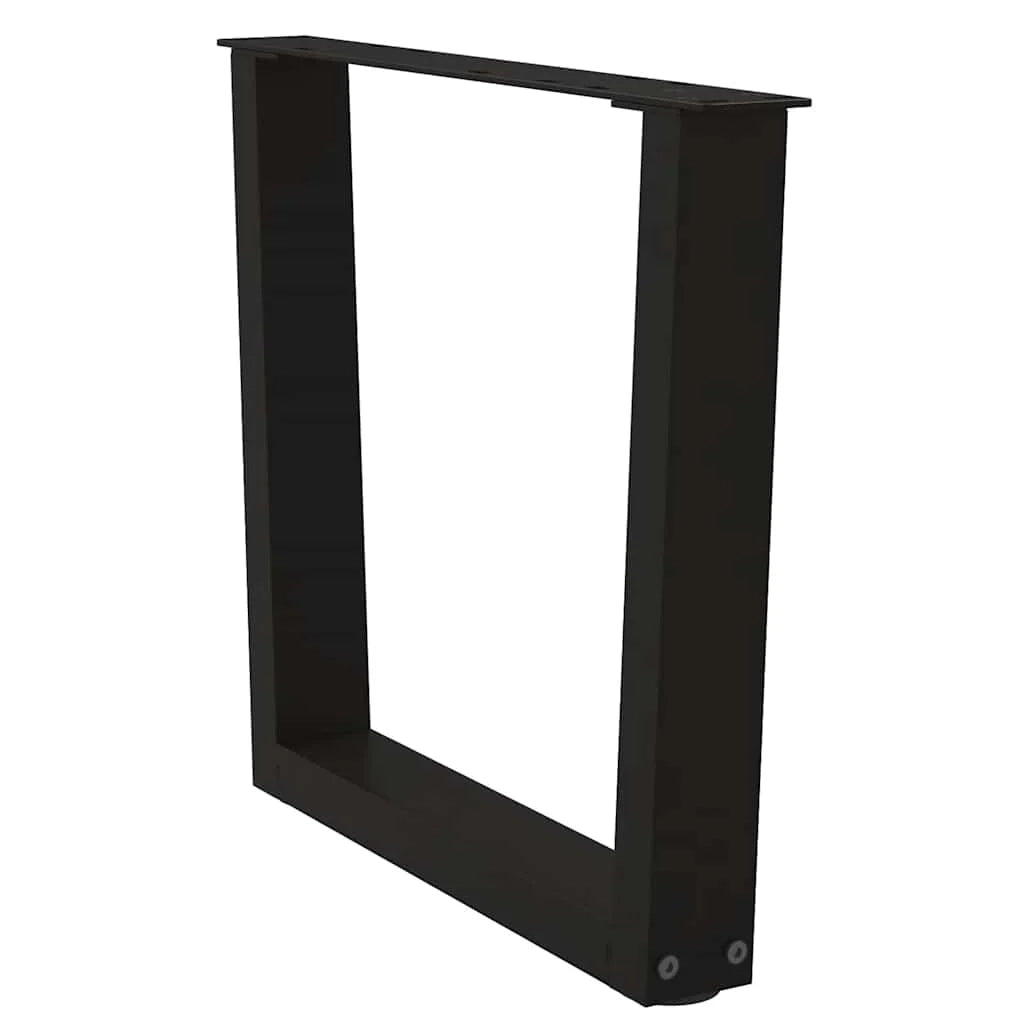 Set di 2 gambe regolabili per tavolino da caffè a forma di V 50 x 43 cm moderno metallo nero 02_0056916
