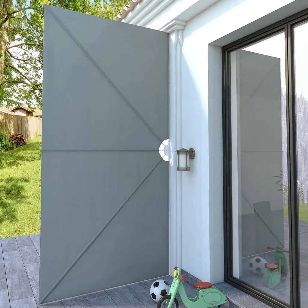 Tenda Laterale per Terrazza Pieghevole Grigio 400x200 cm 44566