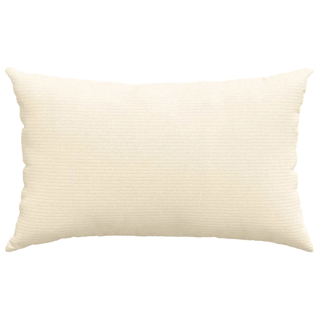 Cuscini da Divano 2 pz | Cuscini per sedie Crema 50 x 30 cm Tessuto in Cords