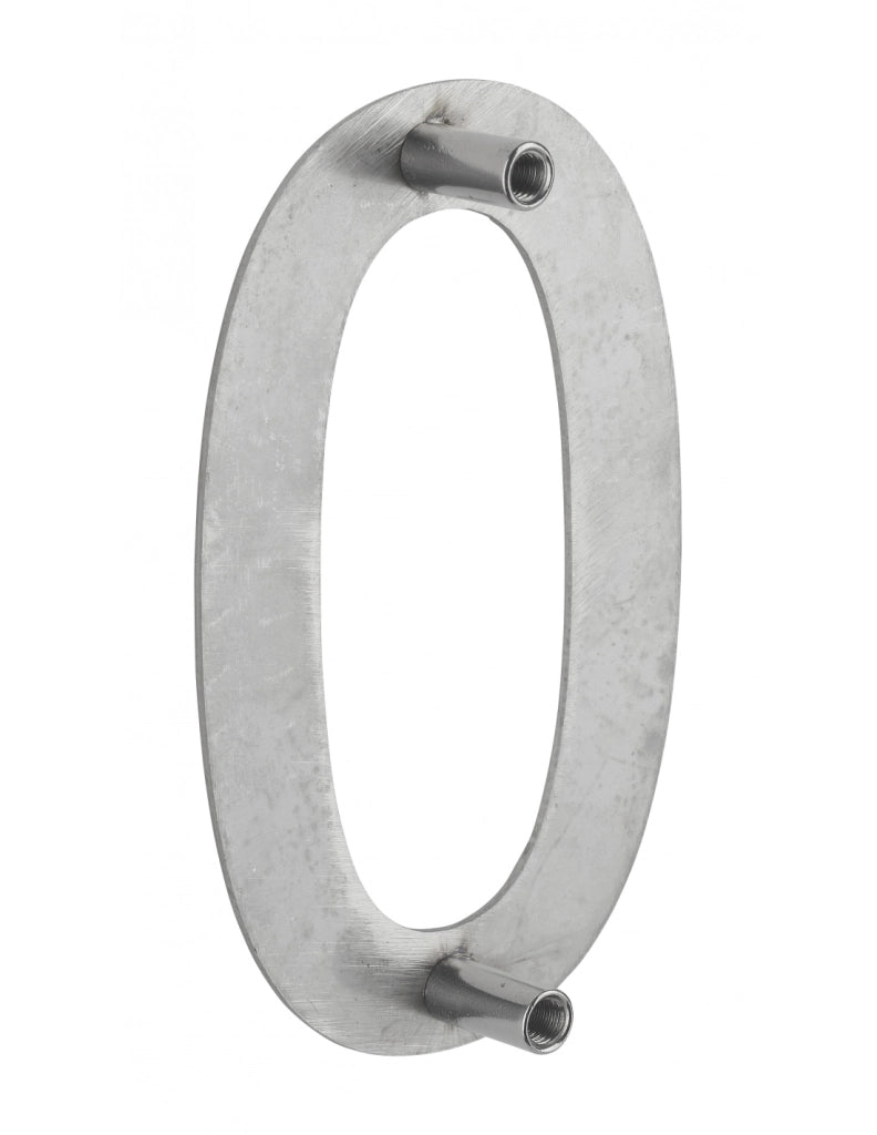 Numero civico 0 in acciaio inox 304, altezza 100 mm, con distanziatori – THIRARD
