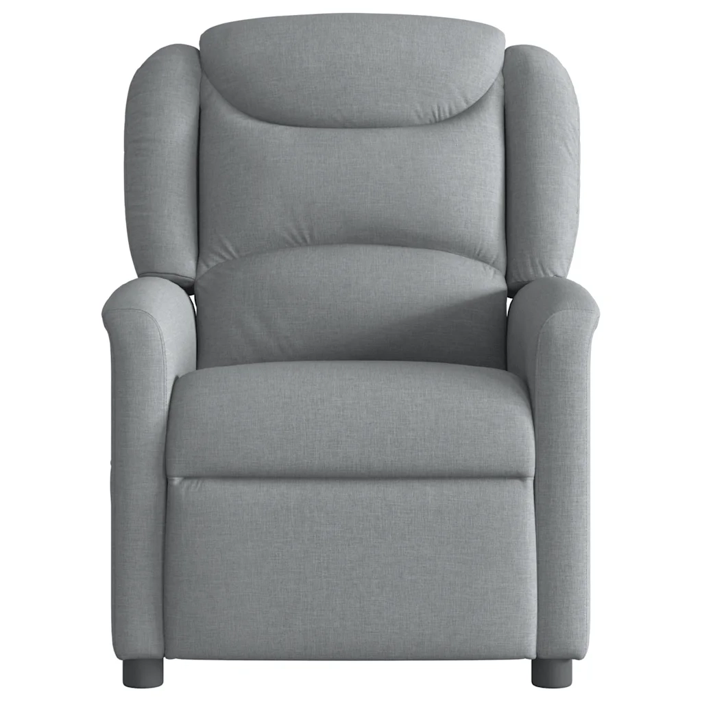 Divano Sedia-Poltrona Reclinabile Massaggio Elettrica Grigio Chiaro Tessuto 959513