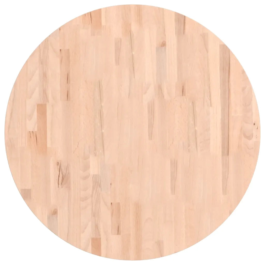 Piano per Tavolo | Superficie Tavolo | Piano Scrivania ?80x1,5 cm Rotondo in Legno Massello di Faggio