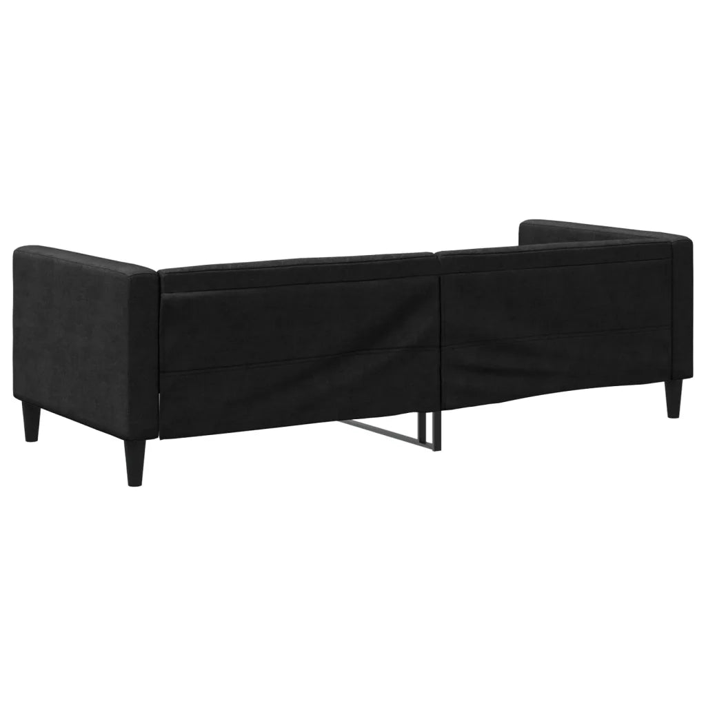 Letto da Giorno Nero 80x200 cm in Tessuto 353980