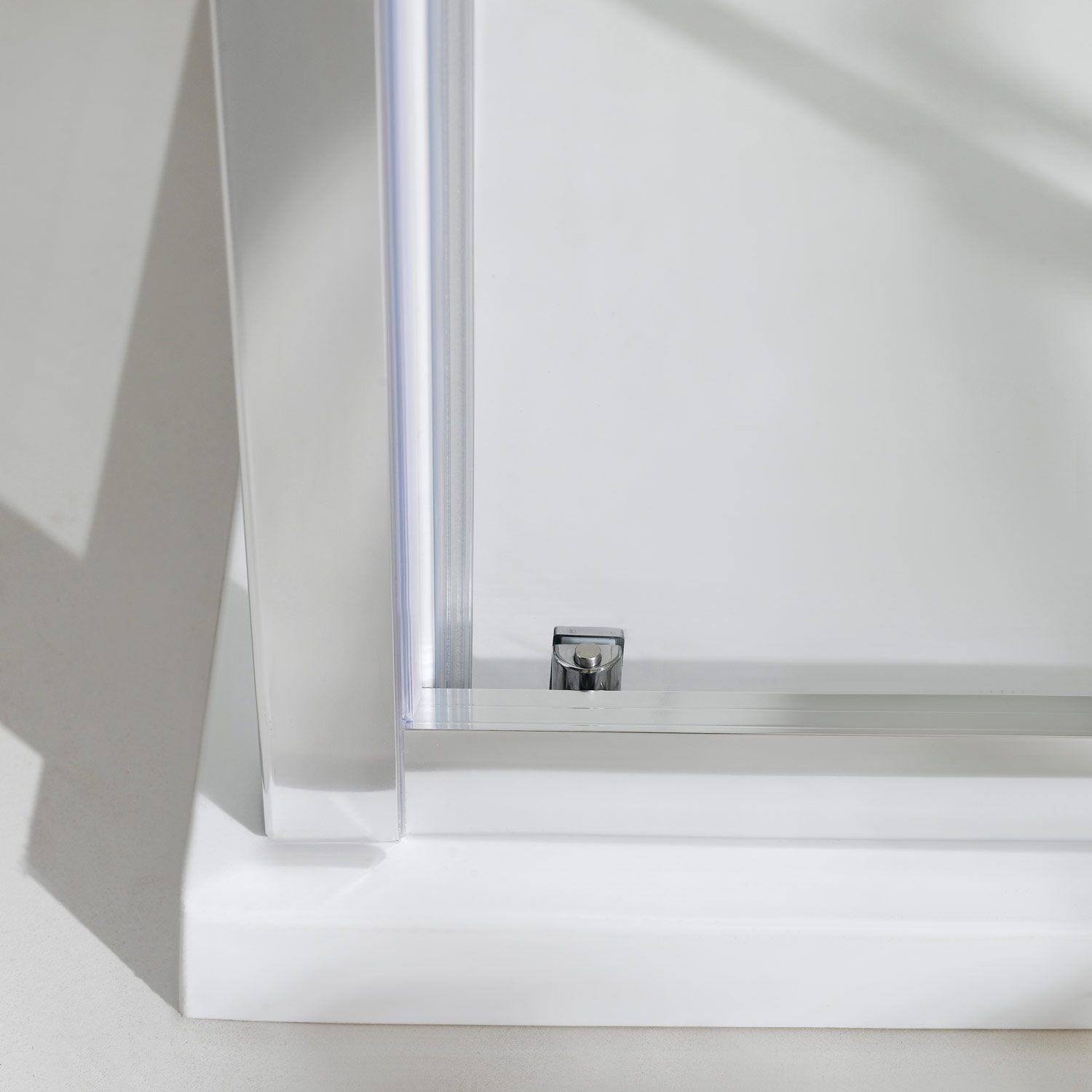 Box Doccia Angolare 75x170 cm 2 Ante Scorrevoli in Cristallo Opaco 6mm H198 Fosterberg Viborg Duo