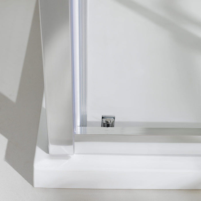 Box Doccia Angolare 80x110 cm 1 Anta Scorrevole in Cristallo Opaco 6mm H198 Fosterberg Viborg Duo