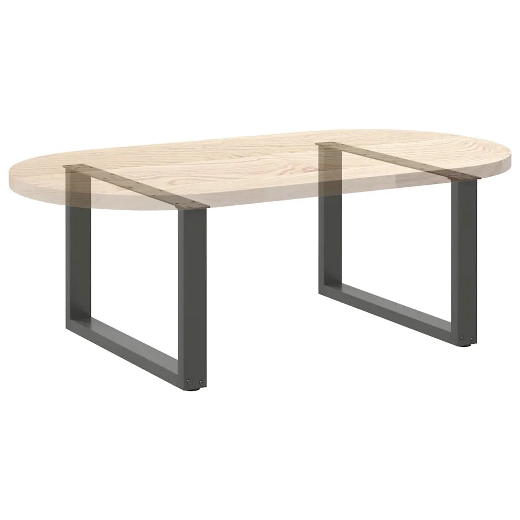 Gambe per Tavolino da CaffÃ¨ a Forma di U 2 pz Antracite 70x(42-43) cm Acciaio