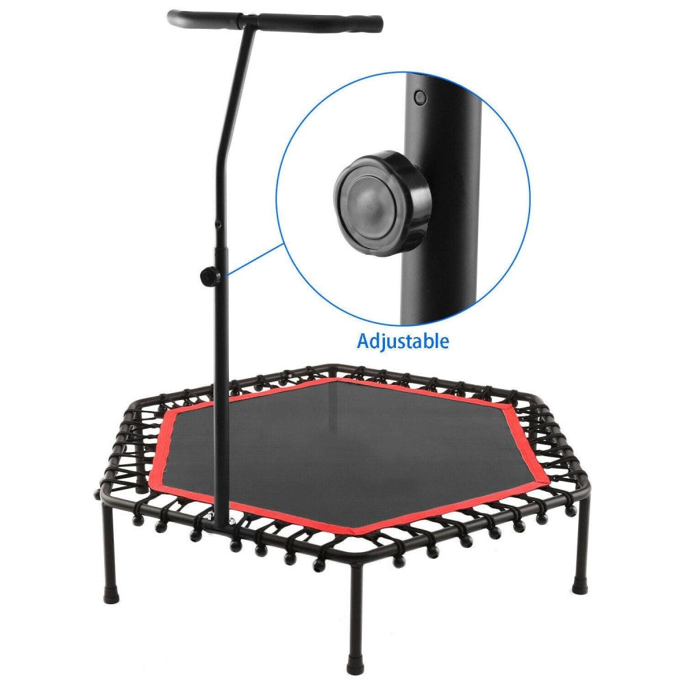 Trade Shop - Trampolino Tappeto Molle Elastico 150kg Con Maniglia Di Sicurezza Fitness Sport -
