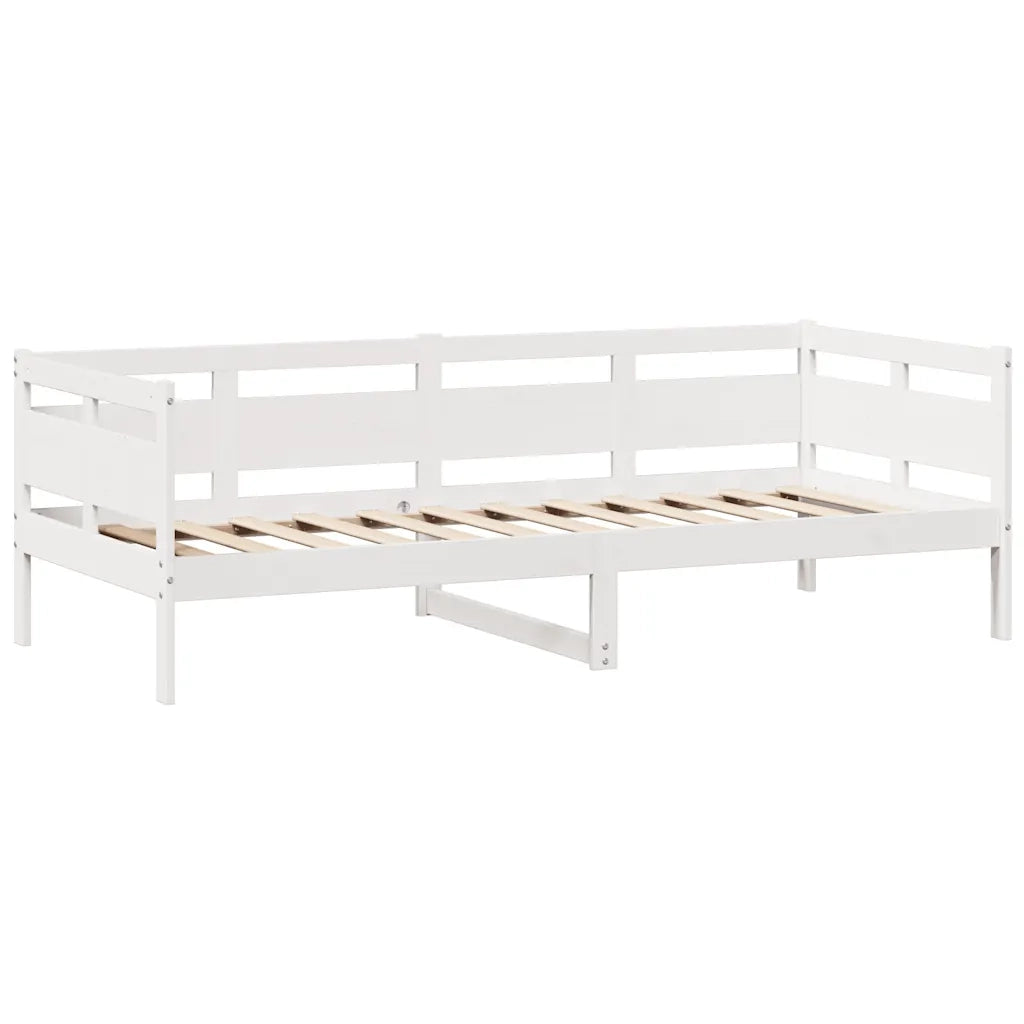 Dormeuse con Cassetti Bianco 90x190 cm Legno Massello di Pino