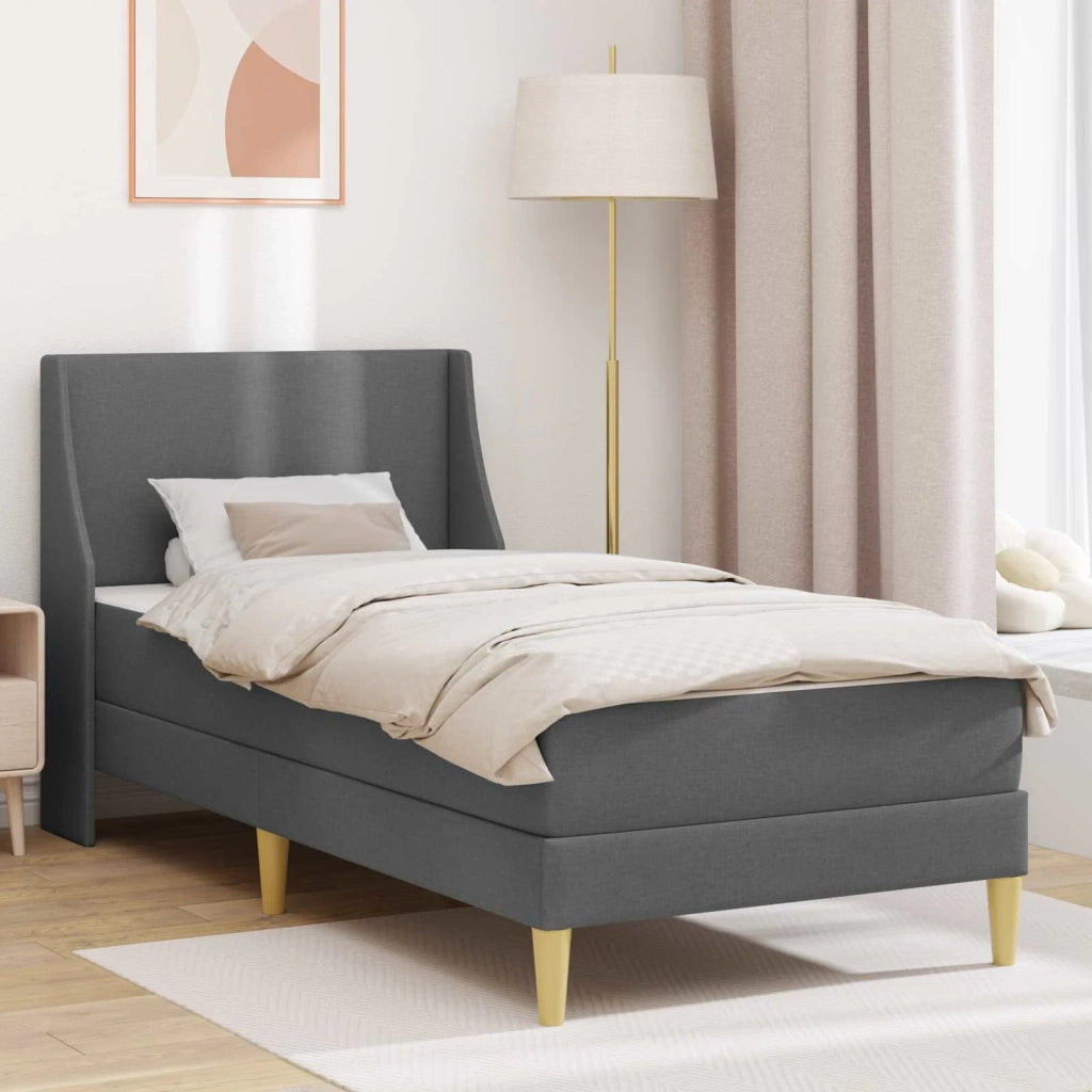 Struttura letto con materasso-Giroletto Grigio scuro 90 x 200 cm