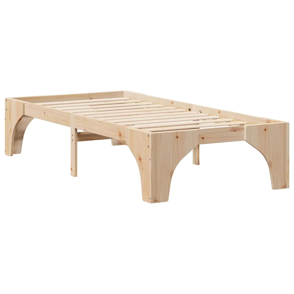 Struttura del letto Marrone 75 x 190 cm Pino massello 873013