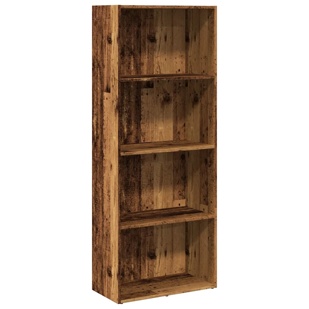 Libreria-Scaffale per Libri-Mobile di Stoccaggio Legno Antico 60x30x152 cm in Legno Multistrato