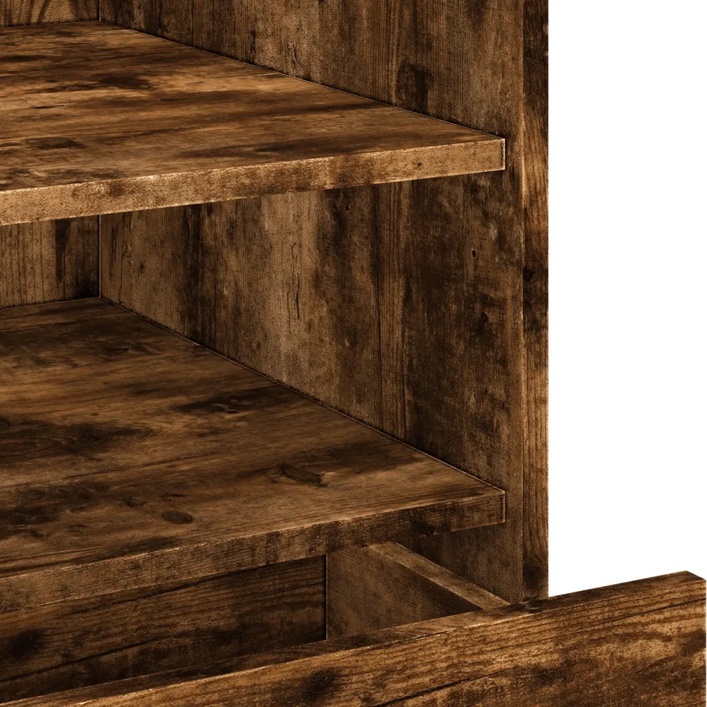 Comodino-Tavolino da notte Rovere Fumo 45x50x50 cm in Truciolato 391772
