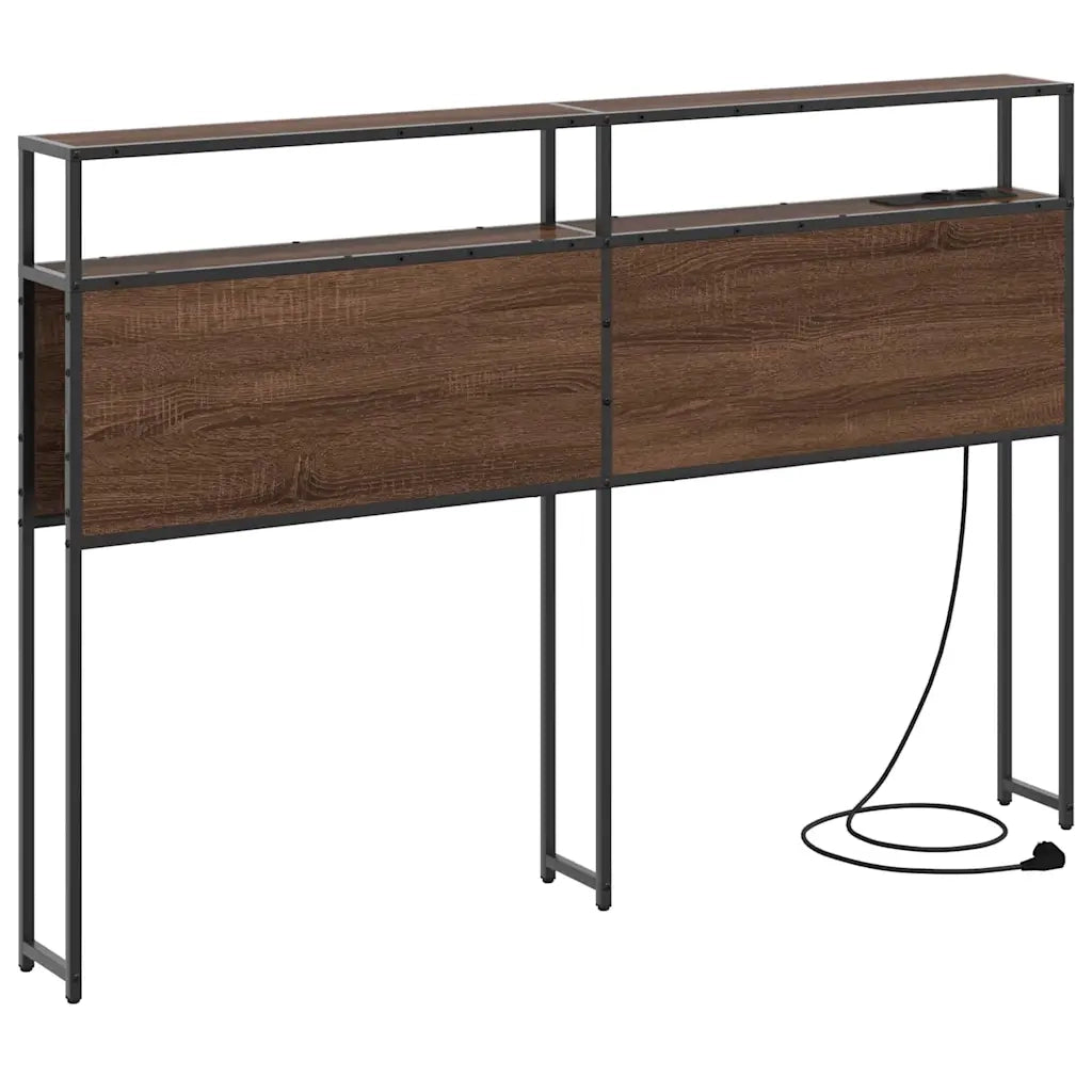 vidaXL Testata contenitore Rovere marrone 135 cm Legno multistrato