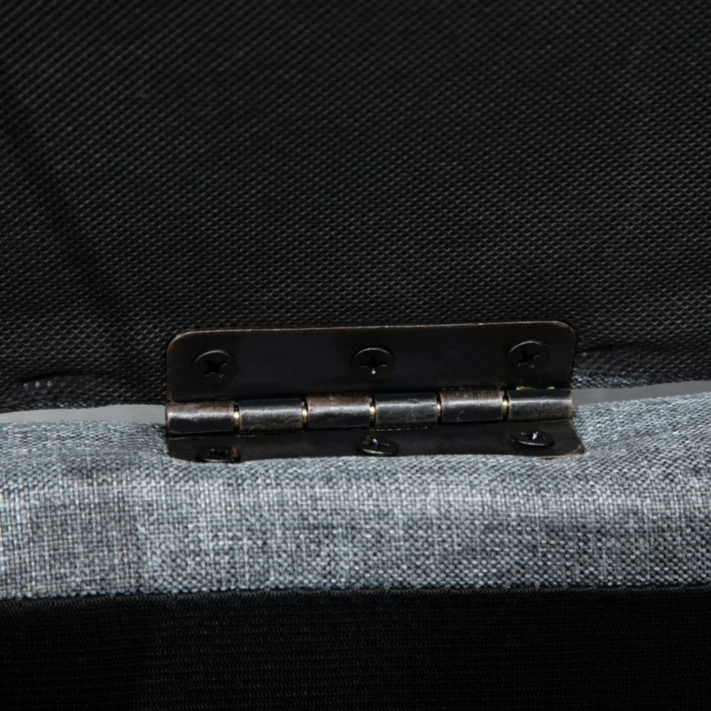 PANCA IMBOTTITA Contenitore 125x49x41,5 cm Grigio Poliestere