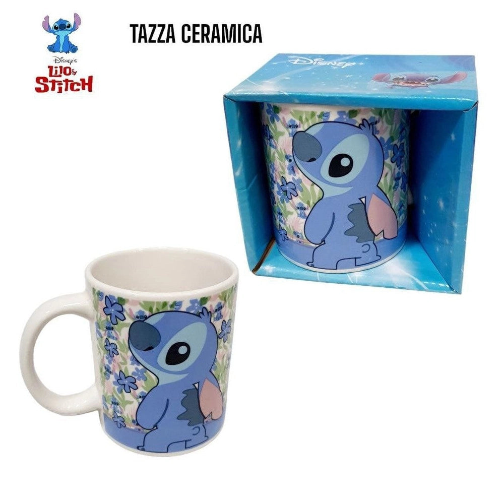 Trade Shop - Tazza Mug In Ceramica Lilo & Stitch 325 Ml Tazze Colazione Bambina Regalo -