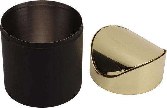 Mini contenitore di rifiuti con chiusura a bottone 2 l - plastica - per cucina bagno - 16 x 12 cm