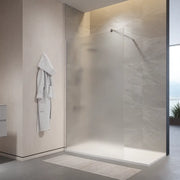 Doccia walk-in 100cm vetro temperato anticalcare 10mm opaco profili cromati | Naxos