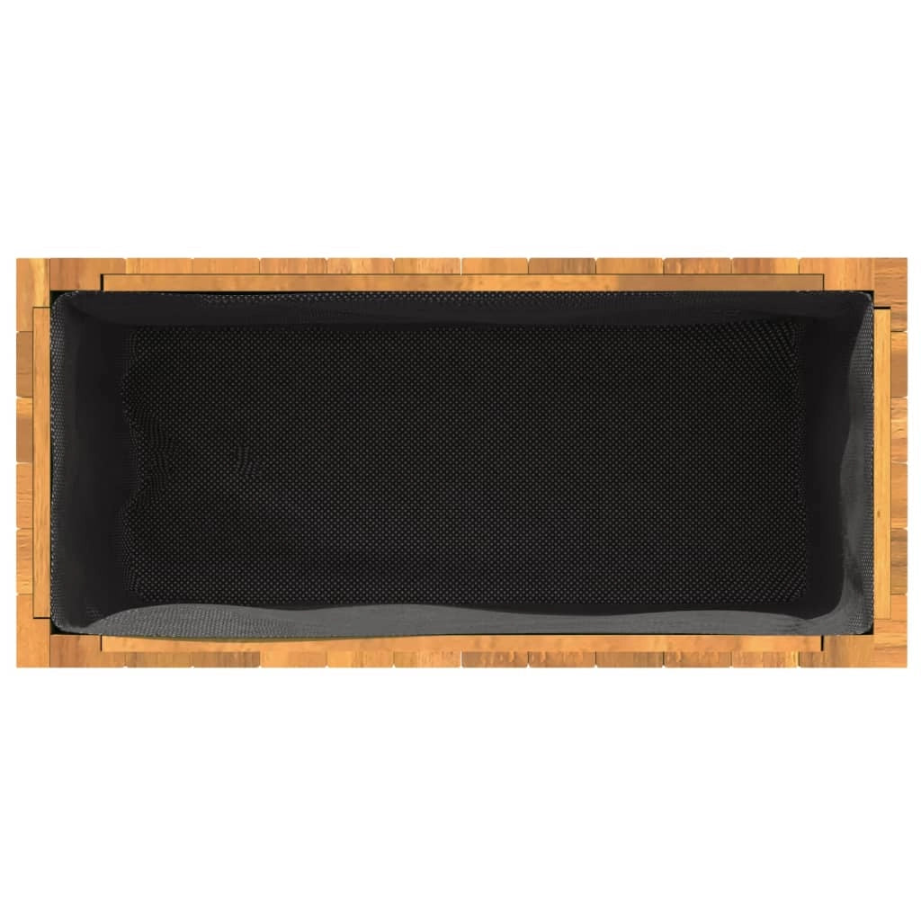 Vassoio per fioriera aiuola rialzata piante fiori terrazza giardino 59 x 27,5 x 70 cm legno massello di acacia marrone 02_0037688