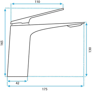 Rubinetto Da Bagno Rea Avalon Titanium Low
