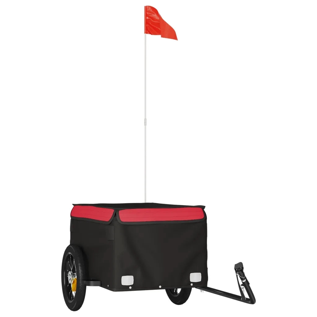 Rimorchio da Bici Nero e Rosso 30 kg in Ferro CFW6687605