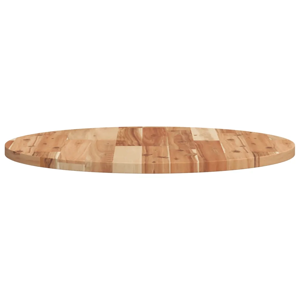 Piano Tavolo Rotondo Ø60x2 cm in Legno Massello di Acacia