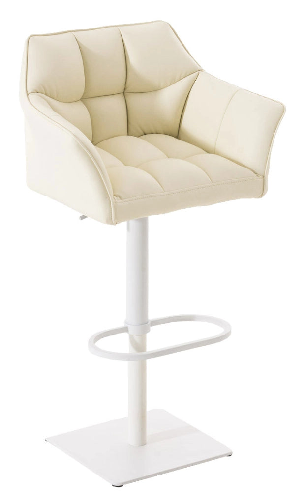 Set 2 sgabelli bar Damaso ecopelle bianco 4