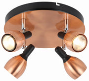 Plafoniera Candellux Cross 98-34878 rame/nero 4xGU10