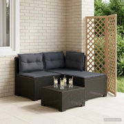 Divano da esterno-Divano da Giardino 3 posti con cuscini in look rattan PP 146117