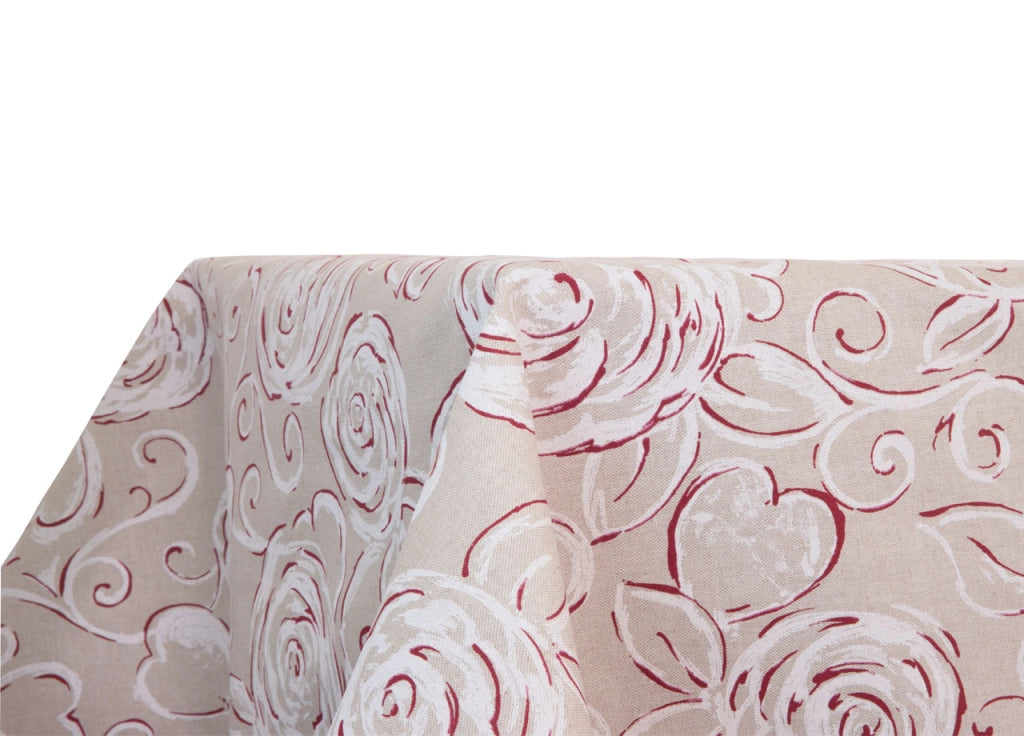 Tovaglia Miros Disegno Amelie Rosso - 50x150 - Amelie Rosso