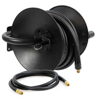 Avvolgitubo per aria compressa 15 m, avvolgitubo manuale in acciaio, per 20 bar, facile montaggio