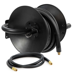 Avvolgitubo per aria compressa 15 m, avvolgitubo manuale in acciaio, per 20 bar, facile montaggio