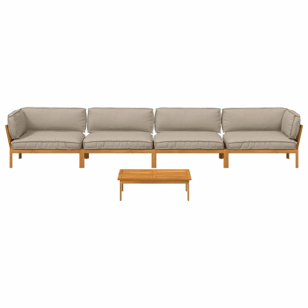Set di divani con cuscino 5 pcs Talpa Legno di Acacia Massello 3418569