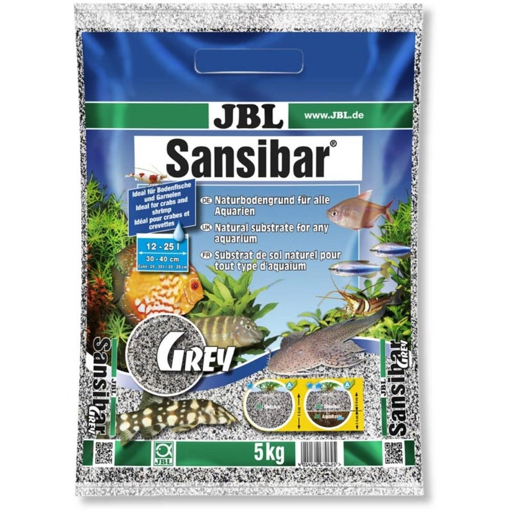 JBL Sansibar Grey - sabbia grigia fine per acqua dolce e marina granulometria 0,2-0,6mm Formato: 5 Kg