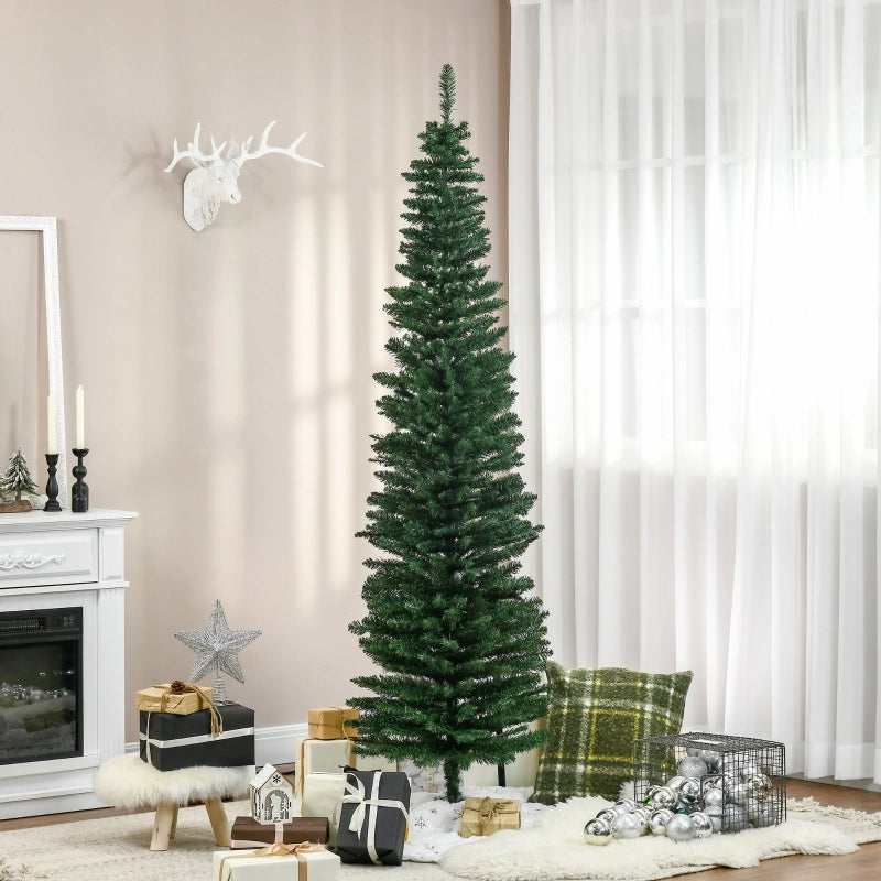 Albero di Natale artificiale, abete artificiale, con stella di Natale e supporto inclusi, 2,1 m, verde