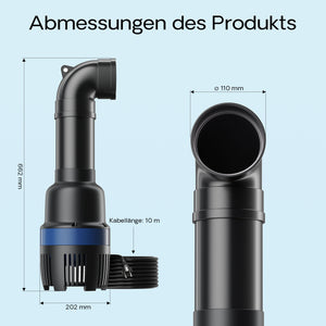 CEF-26000 Pompa a tubo per laghetto grande 26000 l/h 135 W, per ricircolo acqua