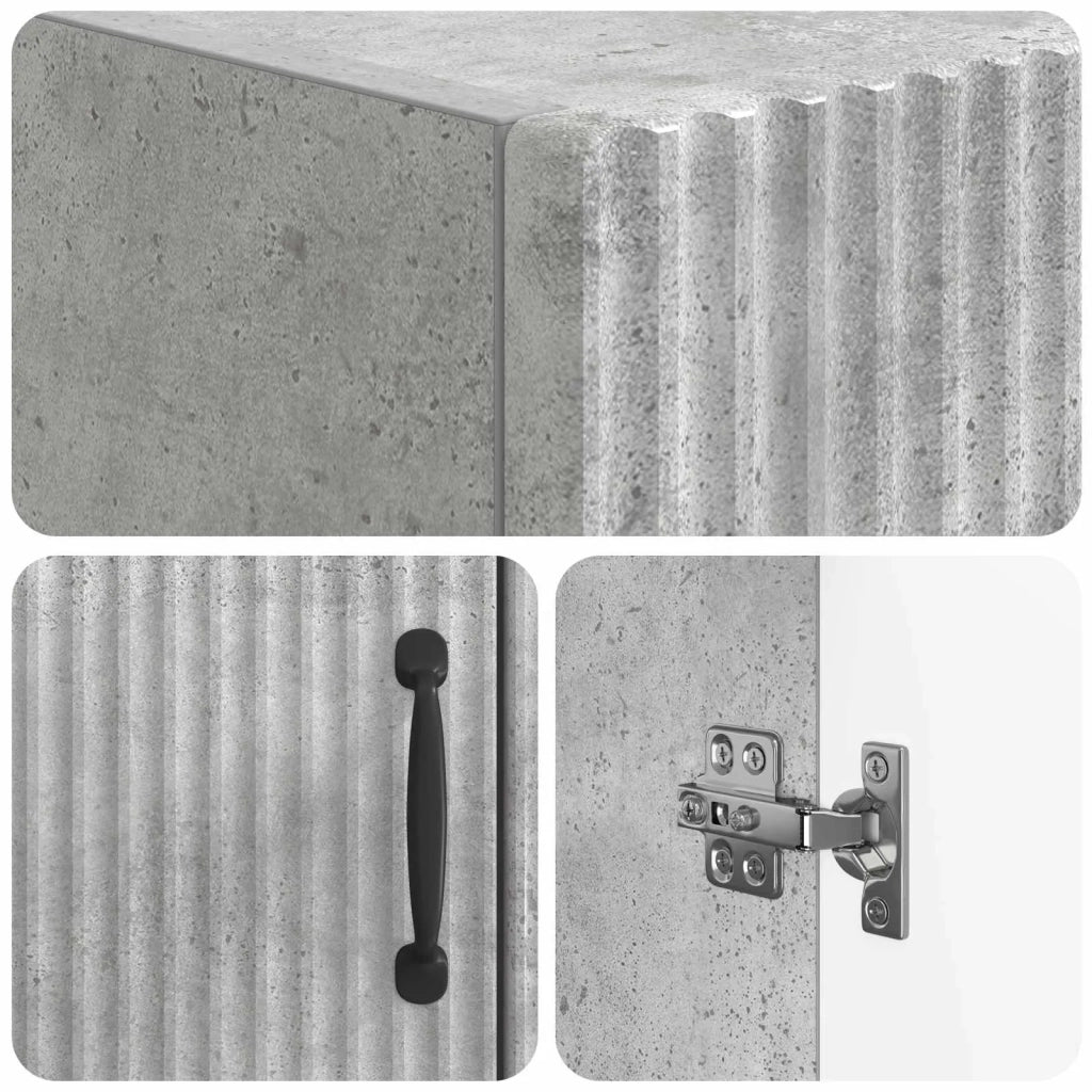 Mobile Bagno HOORN Grigio Cemento 66 x 25,5 x 190 cm 897358