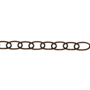 Catena ornamentale ovale Ã˜ 2,8 mm. in acciaio brunito 15 mt.