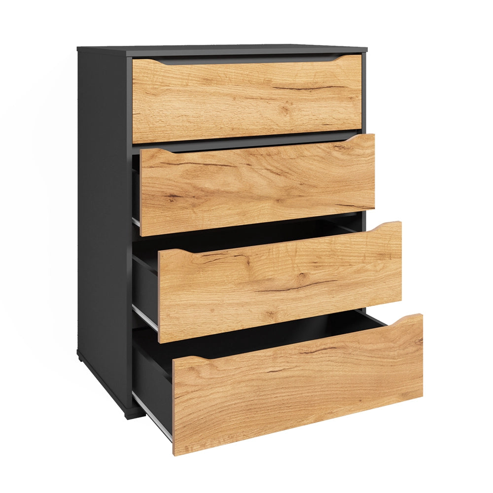 Vicco Credenza Quercia dorata/antracite 48 x 101.6 cm con cassetti