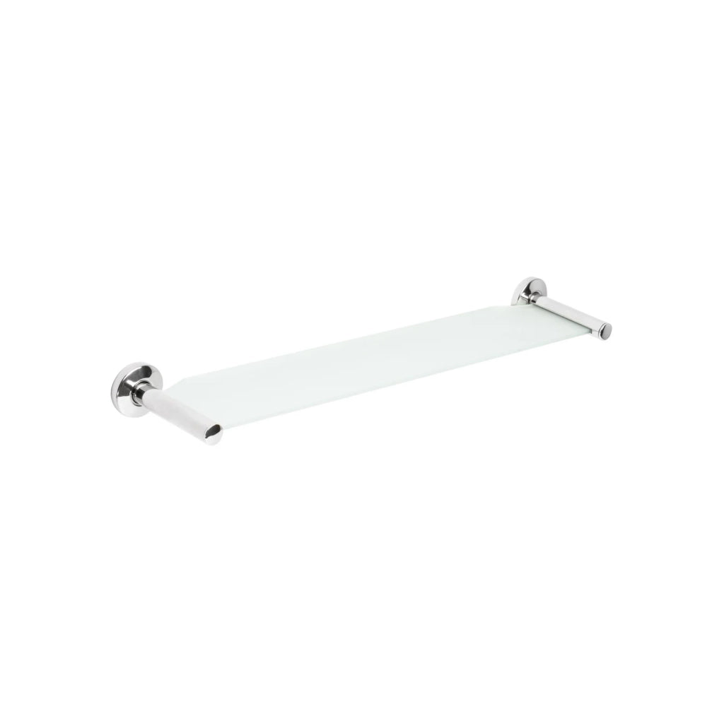 Mensola 56cm da parete Lucida in Acciaio e vetro Mod. T-Line