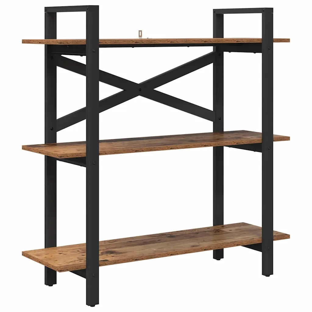 Libreria-Scaffale per Libri-Mobile di Stoccaggio Legno vecchio 100 x 33,5 x 102 cm Legno multistrato