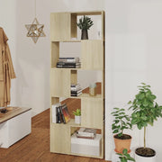 Libreria Divisorio-Scaffale per Libri-Mobile di Stoccaggio Rovere Sonoma 60x24x155 cm