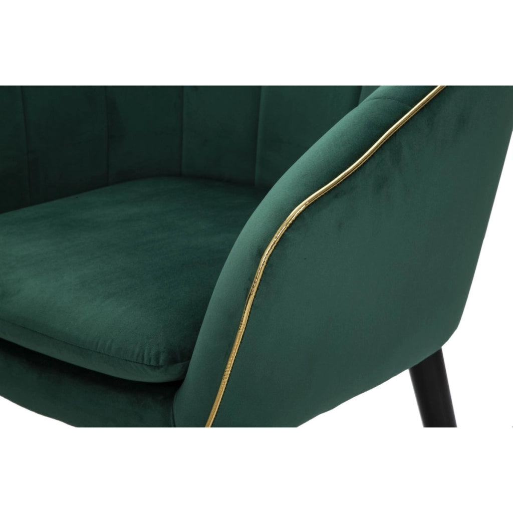 Poltrona VKH319, Verde, Legno, 62x58x78 cm