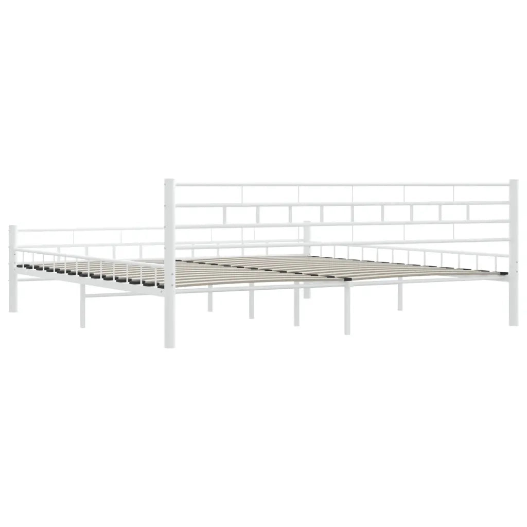 Giroletto-Struttura Letto Bianco in Metallo 200x200 cm 936520