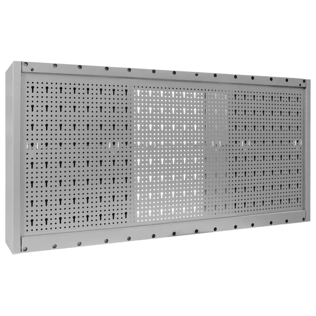 Armadio portautensili a parete armadio portaoggetti organizer per utensili contenitore per martelli e pinze metallo 120 cm grigio e nero 02_0003809