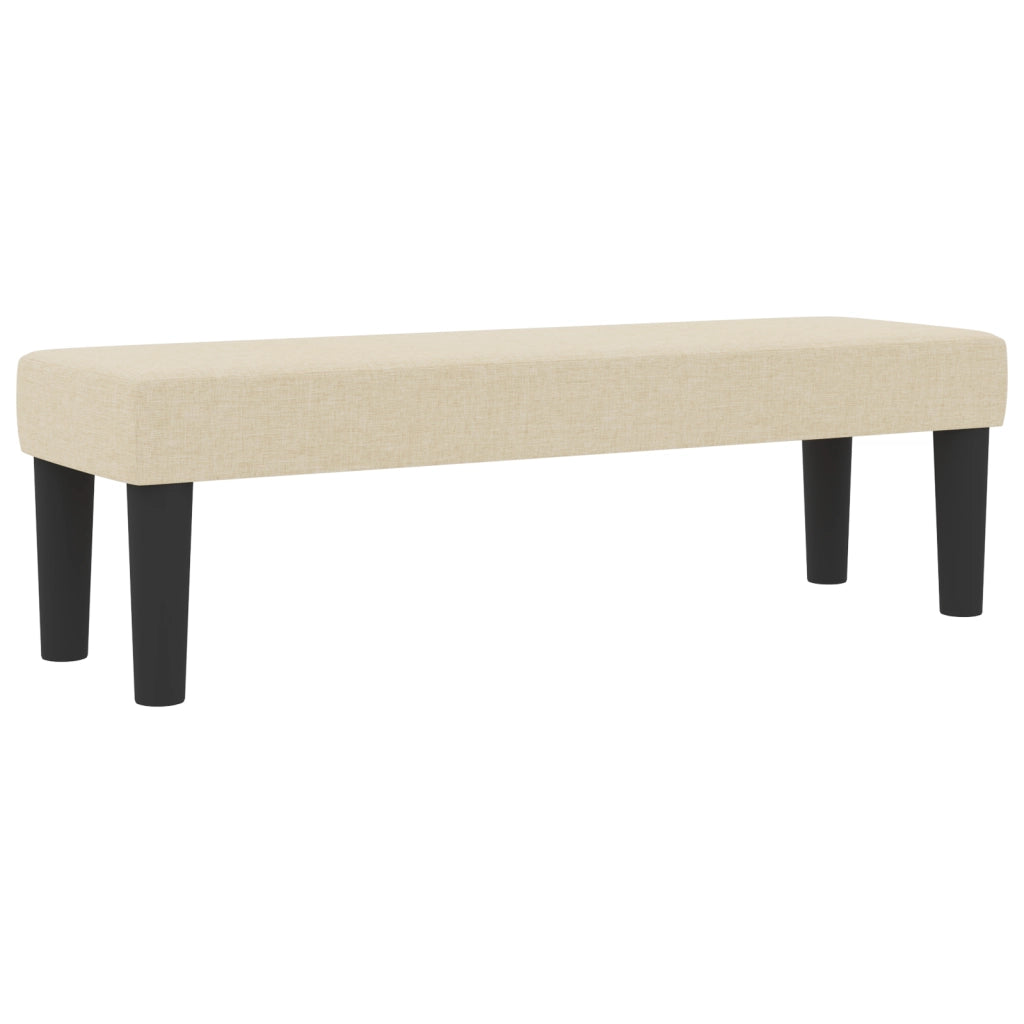 Letto con Box Spring e Materasso Crema 120x200 cm Tessuto