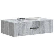 Tavolino da Parete Laterale | Tavolo laterale | Tavolino Grigio Sonoma 59 x 34,5 x 17 cm