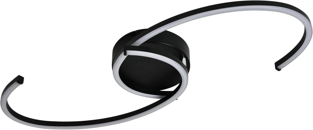 ZMH Lampada da soffitto plafoniera LED moderna nera 24W 3000K bianco caldo per soggiorno